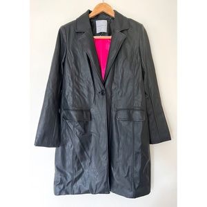 Bagatelle faux leather long jacket